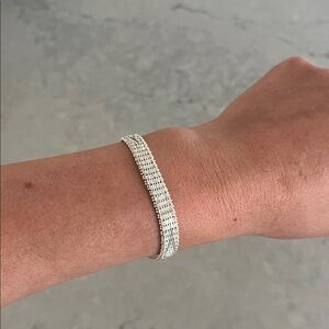 Vintage 1980s Sterling Silver Bracelet